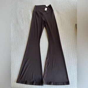 Aerie Brown High Waisted Crossover Flare Legging